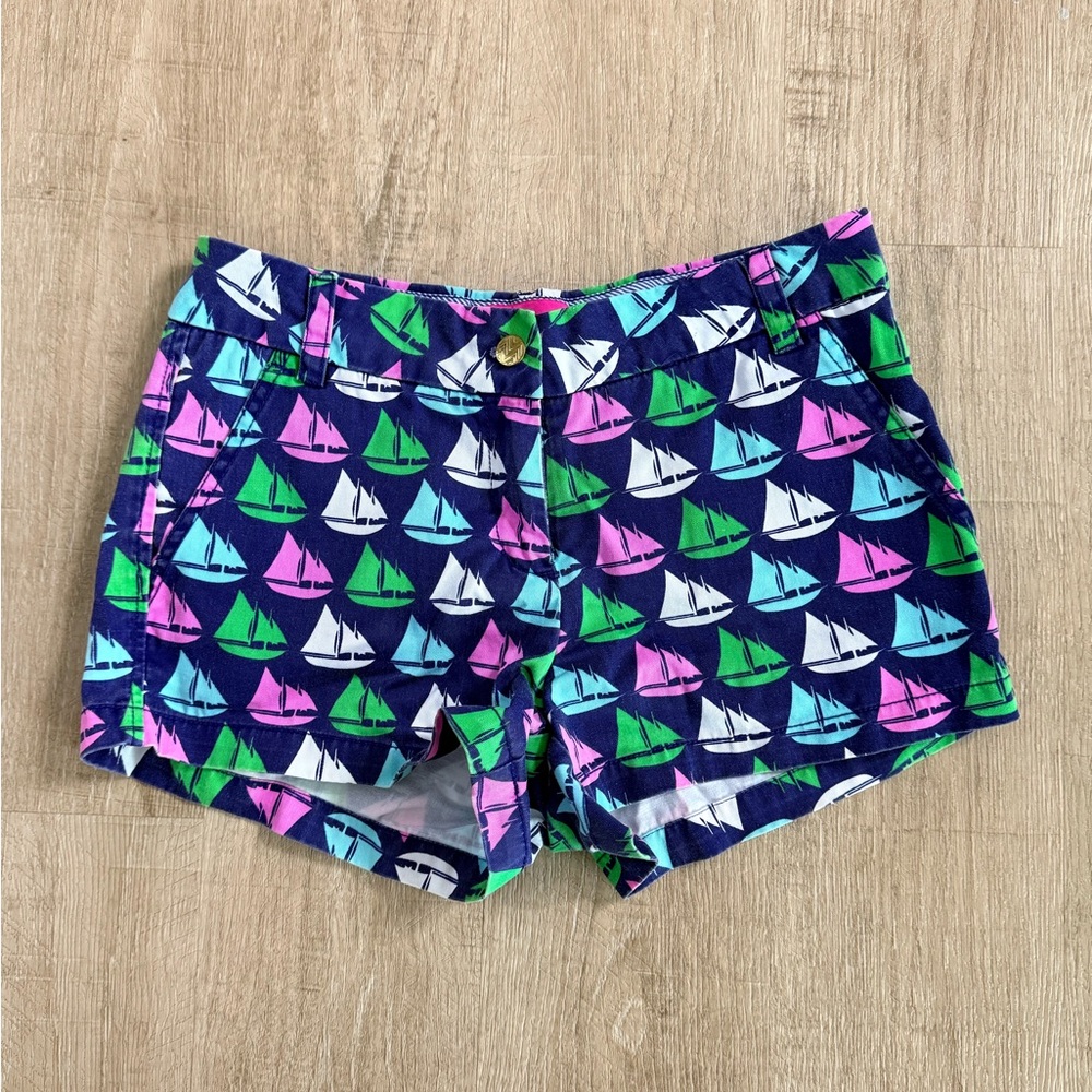 Macbeth Collection Sailboat Print Shorts | Size S